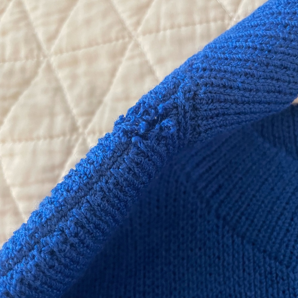 ST. JOHN Vintage Ultra Rare Script 80's Label Santana Knit Blue Jumpsuit Size 6? - Picture 8 of 9